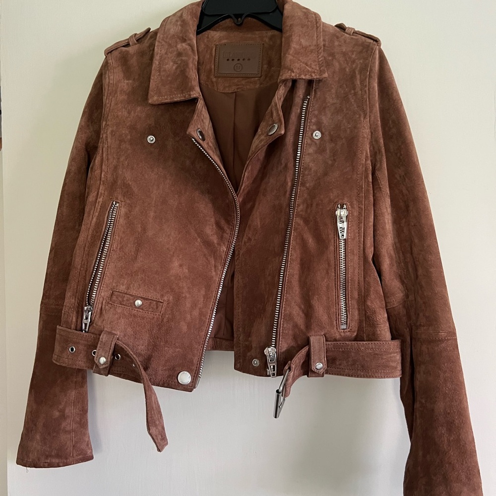 Blank NYC Brown Leather Moto Jacket